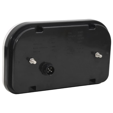 ZESTAW KOMPLET LAMPY DO PRZYCZEPY 2 SZT. LAMPY LED DO PRZYCZEPY 2 SZT. CZERWONE 24X5X14,5CM 12 V