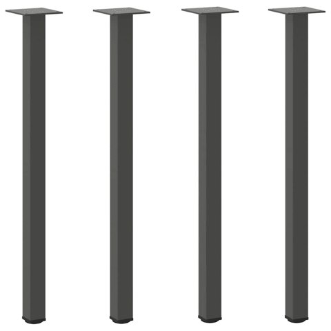 NOGI DO STOLIKA KAWOWEGO 4 SZT. ANTRACYT 72-74CM STAL