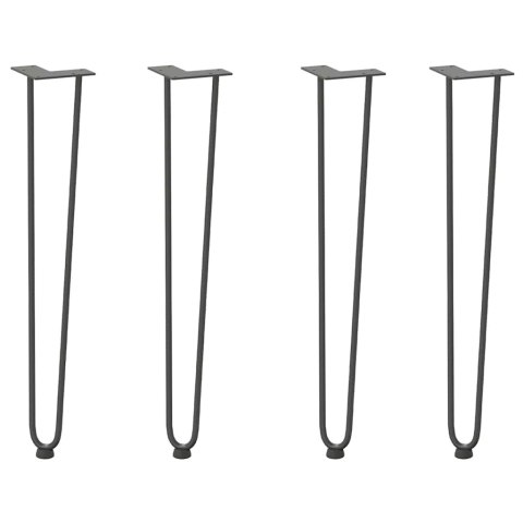 NOGI DO STOŁU HAIRPIN 4 SZT. ANTRACYT 72CM LITA STAL