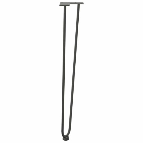 NOGI DO STOŁU HAIRPIN 4 SZT. ANTRACYT 72CM LITA STAL