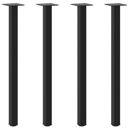 NOGI DO STOLIKA KAWOWEGO 4 SZT. CZARNE 72-74CM STAL