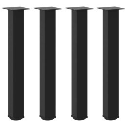NOGI DO STOLIKA KAWOWEGO 4 SZT. CZARNE 72-74CM STAL