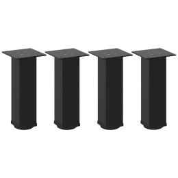 NOGI DO STOLIKA KAWOWEGO 4 SZT. CZARNE 30-32CM STAL