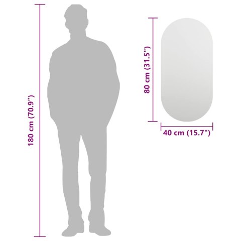 LUSTRO 80X40CM SZKLANE