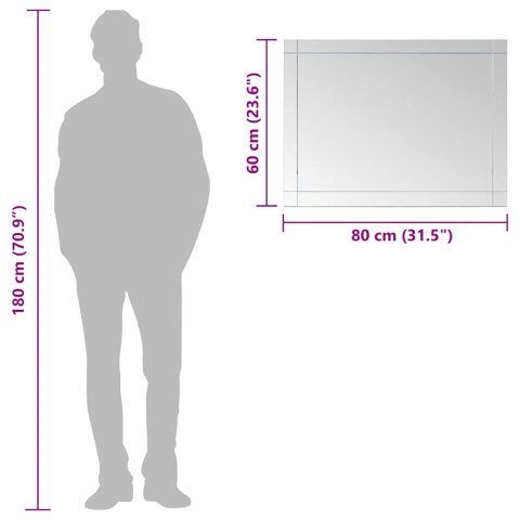 LUSTRO ŚCIENNE 80X60CM SZKŁO