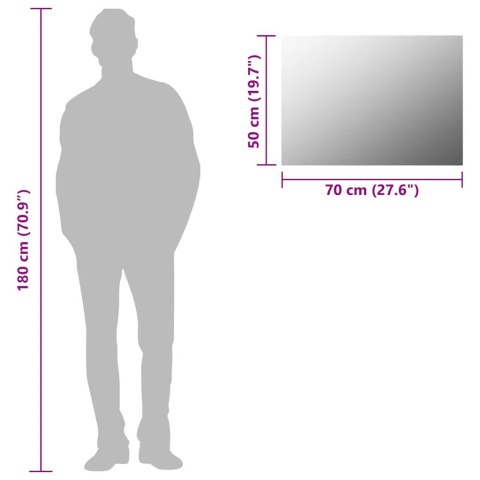 LUSTRO ŚCIENNE BEZ RAMY 70X50CM SZKŁO