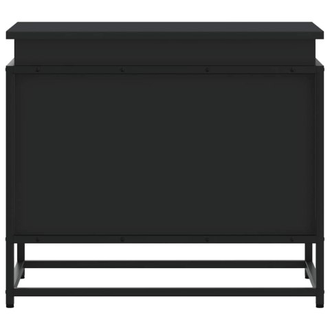 SKRZYNIA Z POKRYWĄ CZARNA 60X40X51,5CM