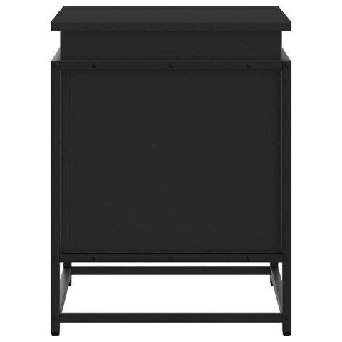 SKRZYNIA Z POKRYWĄ CZARNA 60X40X51,5CM