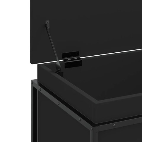 SKRZYNIA Z POKRYWĄ CZARNA 60X40X51,5CM