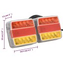 LAMPY LED DO PRZYCZEPY 2 SZT. CZERWONE 10,5X7,5X10CM 12 V