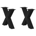 NOGI DO STOLIKA KAWOWEGO 2 SZT. CZARNE 50X(42-43)CM STAL