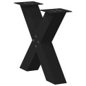 NOGI DO STOLIKA KAWOWEGO 2 SZT. CZARNE 50X(42-43)CM STAL