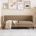 SOFA CHESTERFIELD 2-OS. CAPPUCCINO SZTUCZNA SKÓRA