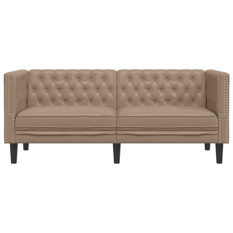 SOFA CHESTERFIELD 2-OS. CAPPUCCINO SZTUCZNA SKÓRA
