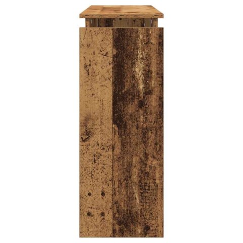 STOLIK KONSOLOWY STARE DREWNO POŁYSK 80X30X102CM