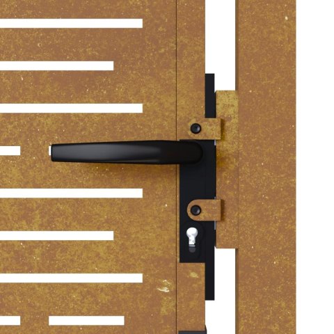 FURTKA OGRODOWA 105X205CM STAL KORTENOWSKA MOTYW PROSTOKĄTY