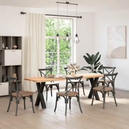 NOGI DO STOŁU JADALNEGO 2 SZT. CZARNE 60X(72-73)CM STAL