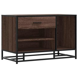 ŁAWKA NA BUTY BRĄZOWY DĄB 80X40X53,5CM DREWNO I METAL