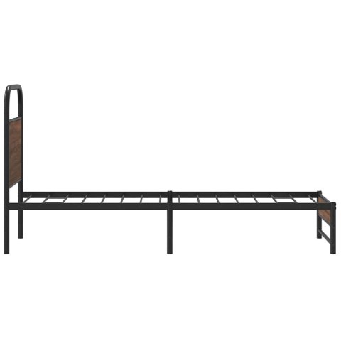 ŁÓŻKO BEZ MATERACA 75X190CM BRĄZOWY DĄB