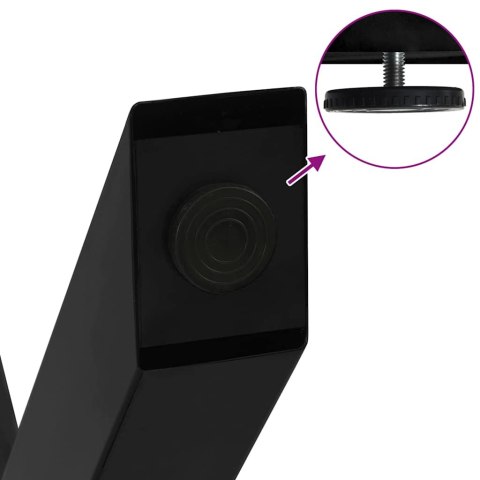 NOGI DO STOLIKA KAWOWEGO W KSZTAŁCIE LITERY X2 SZT CZARNE STAL