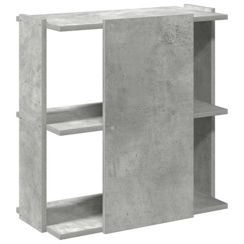 5-POZIOMOWY REGAŁ NA KSIĄŻKI SZAROŚĆ BETONU 60X30X60CM