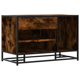 ŁAWKA NA BUTY DĄB WĘDZONY 80X40X53,5CM DREWNO KLEJONE I METAL