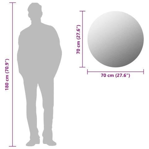 LUSTRO ŚCIENNE 70CM OKRĄGŁE SZKLANE