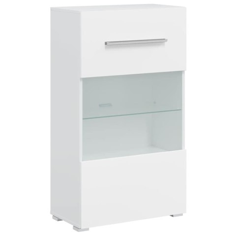 5-CZĘŚCIOWE SZAFKI POD TELEWIZOR Z OŚWIETLENIEM LED MATOWA BIEL