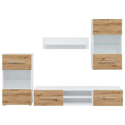 5-CZĘŚCIOWE SZAFKI POD TELEWIZOR Z OŚWIETLENIEM LED