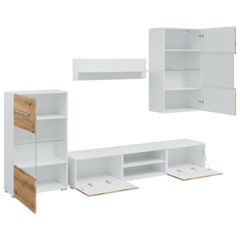 5-CZĘŚCIOWE SZAFKI POD TELEWIZOR Z OŚWIETLENIEM LED