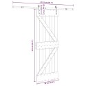 DRZWI PRZESUWNE Z OSPRZĘTEM 70X210CM LITE DREWNO SOSNOWE