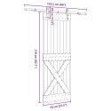 DRZWI PRZESUWNE Z OSPRZĘTEM 70X210CM LITE DREWNO SOSNOWE