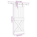 DRZWI PRZESUWNE Z OSPRZĘTEM 80X210CM LITE DREWNO SOSNOWE