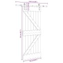 DRZWI PRZESUWNE Z OSPRZĘTEM 85X210CM LITE DREWNO SOSNOWE