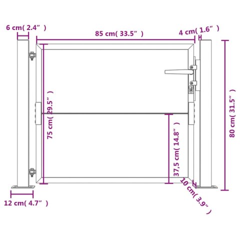 FURTKA OGRODOWA 105X80CM STAL KORTENOWSKA