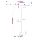 DRZWI PRZESUWNE Z OSPRZĘTEM 100X210CM LITE DREWNO SOSNOWE