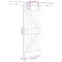 DRZWI PRZESUWNE Z OSPRZĘTEM 70X210CM LITE DREWNO SOSNOWE