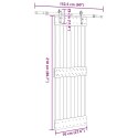 DRZWI PRZESUWNE Z OSPRZĘTEM 70X210CM LITE DREWNO SOSNOWE