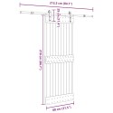 DRZWI PRZESUWNE Z OSPRZĘTEM 80X210CM LITE DREWNO SOSNOWE