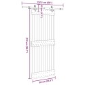 DRZWI PRZESUWNE Z OSPRZĘTEM 85X210CM LITE DREWNO SOSNOWE