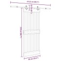 DRZWI PRZESUWNE Z OSPRZĘTEM 85X210CM LITE DREWNO SOSNOWE