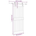 DRZWI PRZESUWNE Z OSPRZĘTEM 85X210CM LITE DREWNO SOSNOWE