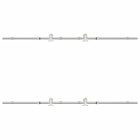 SYSTEM DO MOCOWANIA DRZWI PRZESUWNYCH 200CM STAL SREBRNY