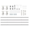 SYSTEM DO MOCOWANIA DRZWI PRZESUWNYCH 200CM STAL SREBRNY