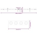 SYSTEM DO MONTAŻU DRZWI PRZESUWNYCH 152,5CM STAL CZARNY