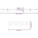 SYSTEM DO MONTAŻU DRZWI PRZESUWNYCH 152,5CM STAL CZARNY