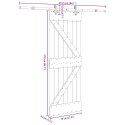 DRZWI PRZESUWNE Z OSPRZĘTEM 70X210CM LITE DREWNO SOSNOWE