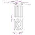 DRZWI PRZESUWNE Z OSPRZĘTEM 70X210CM LITE DREWNO SOSNOWE