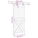 DRZWI PRZESUWNE Z OSPRZĘTEM 80X210CM LITE DREWNO SOSNOWE