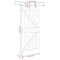 DRZWI PRZESUWNE Z OSPRZĘTEM 85X210CM LITE DREWNO SOSNOWE